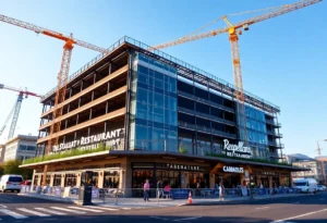 Construction site of Downtown Flavortown restaurant in Myrtle Beach
