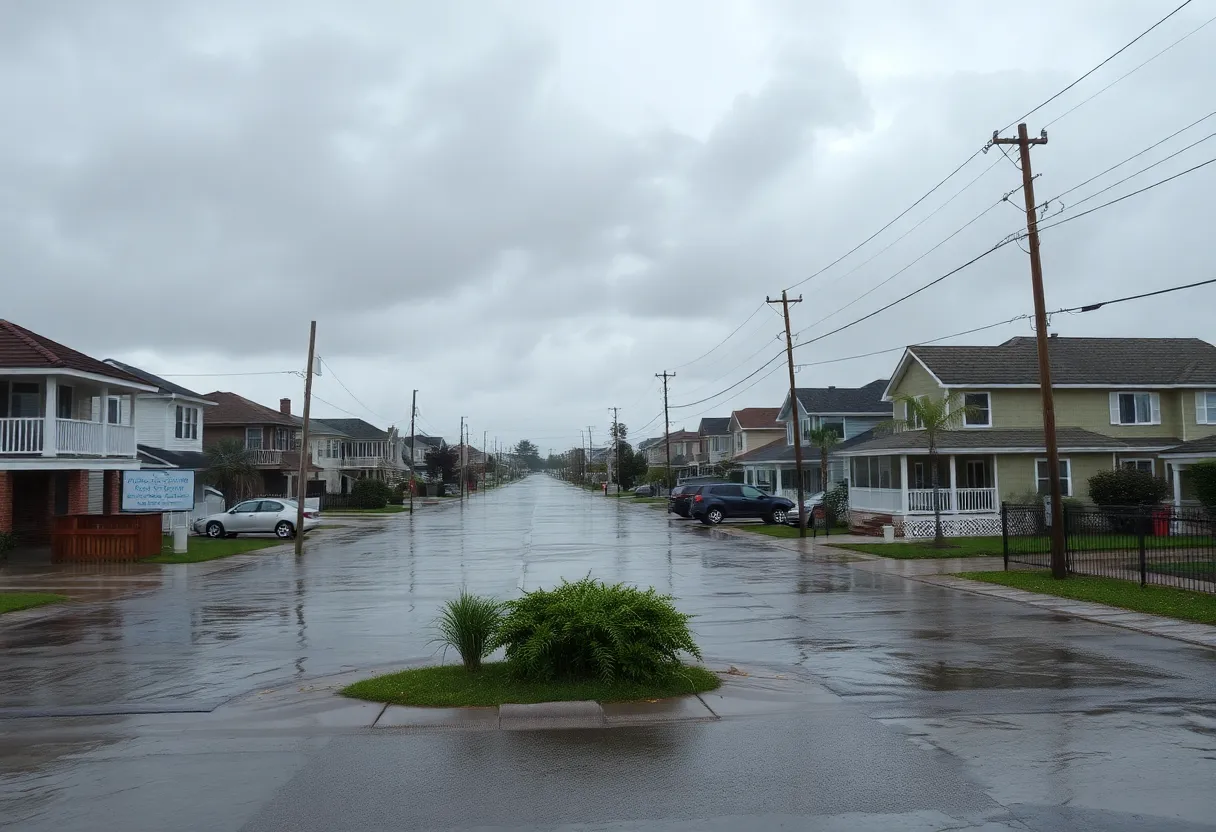 Residents cleaning up flooded streets in Garden City Beach