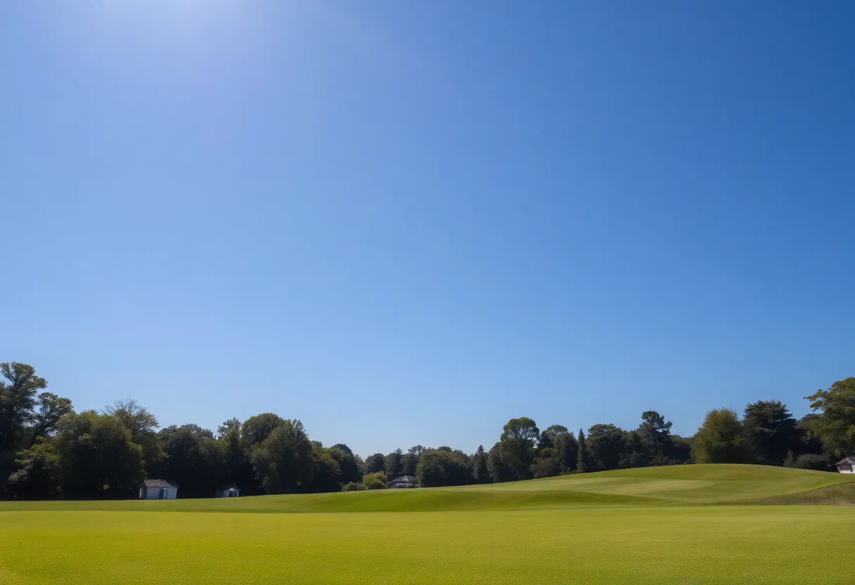 Scenic view of a well-maintained golf course
