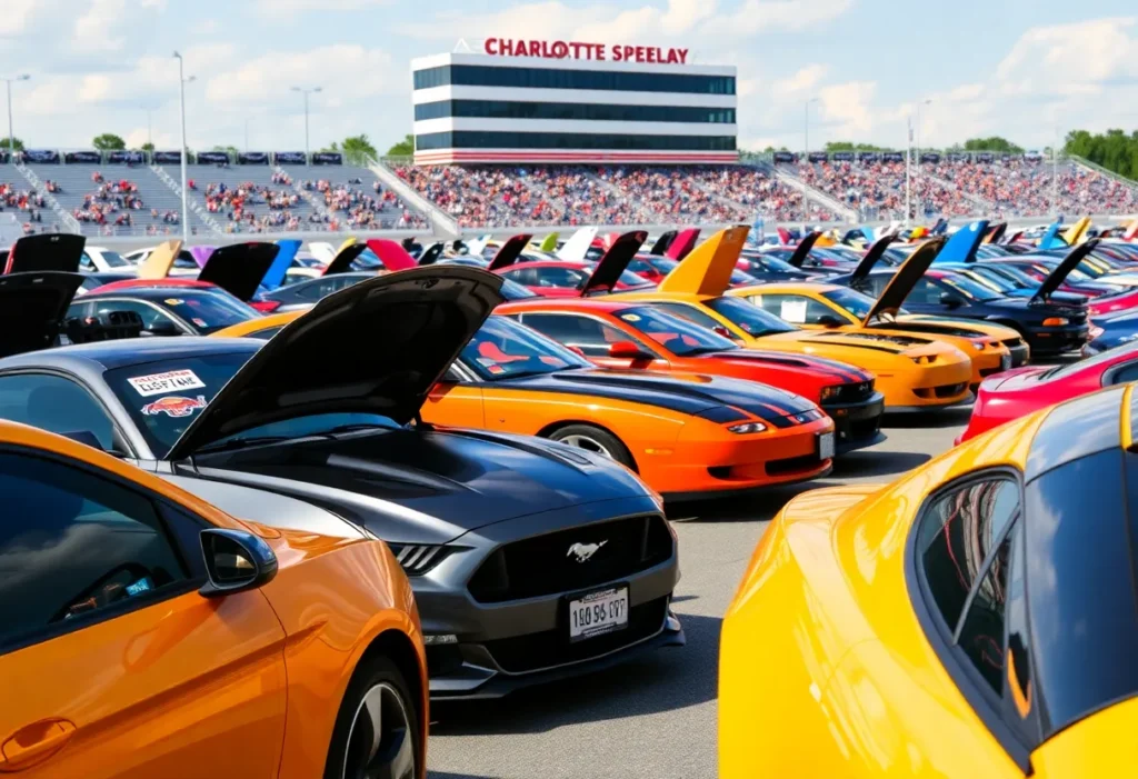 Ford Mustangs on display at Mustang Week, Charlotte