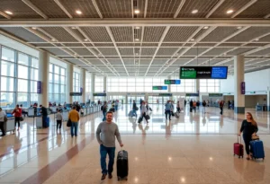 New expansion at Myrtle Beach International Airport with passengers