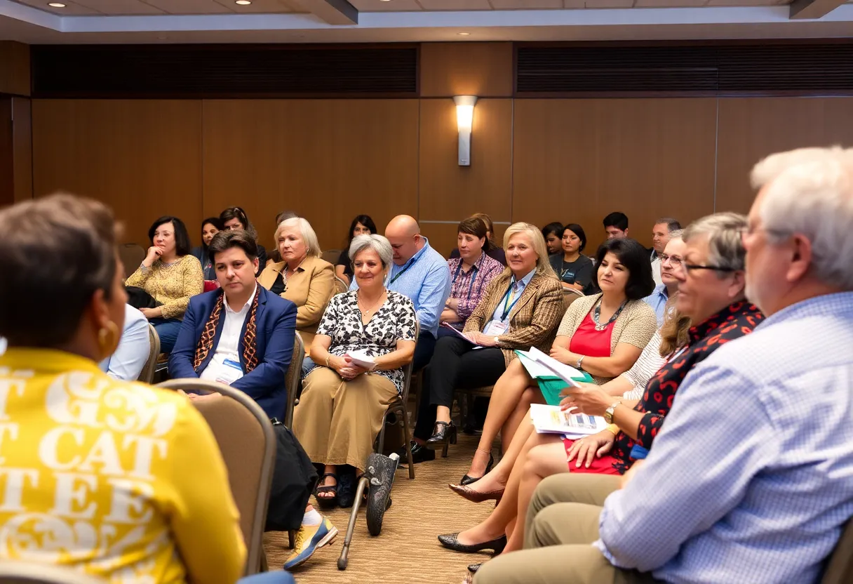 Mayoral candidates speaking at a community forum in Myrtle Beach.