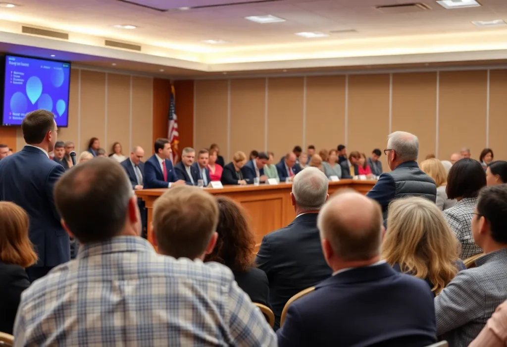 Candidates engaged in a debate at Myrtle Beach