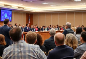 Candidates engaged in a debate at Myrtle Beach
