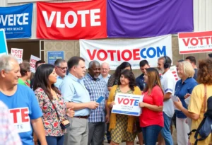 Crowd engaging in the Myrtle Beach mayoral election campaign
