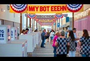 Community members engaging in the Myrtle Beach municipal election process