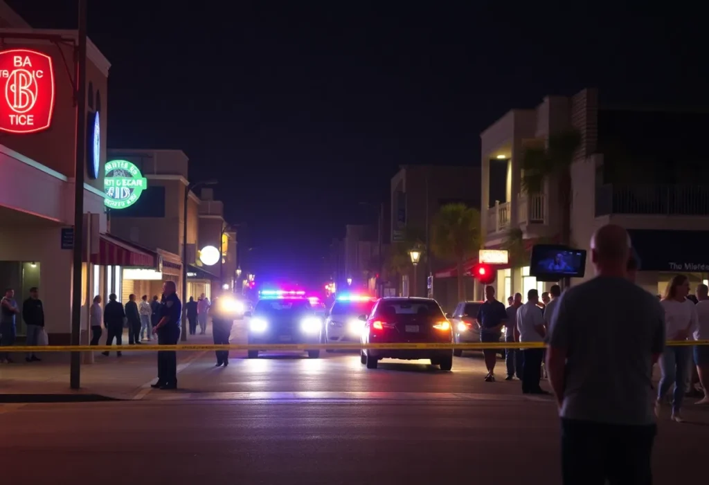 Police responding to a shooting incident in Myrtle Beach.