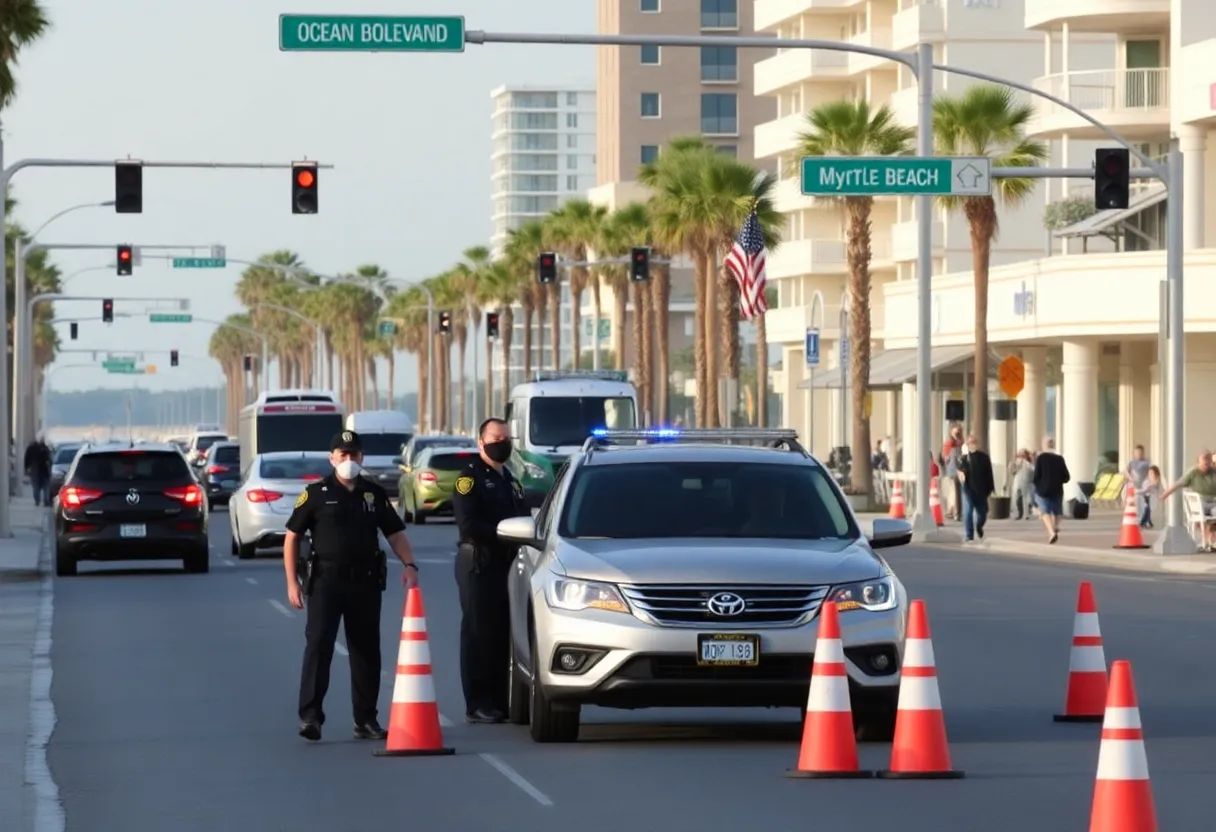 Traffic management on Ocean Boulevard in Myrtle Beach
