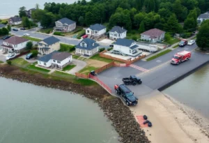 Emergency response to seawall collapse in Little River, SC