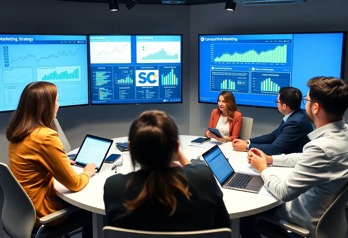 Participants engaged in a digital marketing webinar