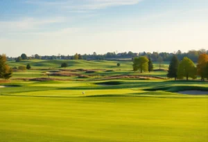 Golf course scene in remembrance of Betty Gill