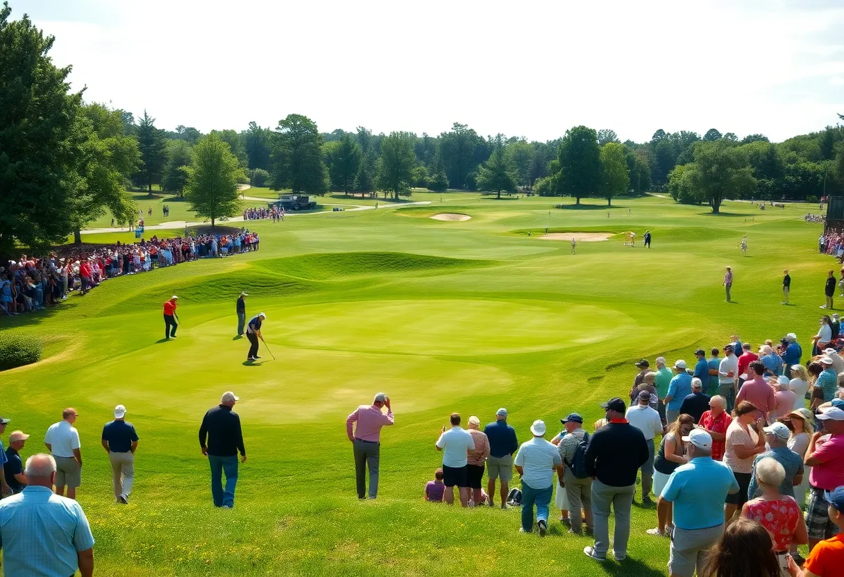 Golfers participating in the Australian PGA Championship