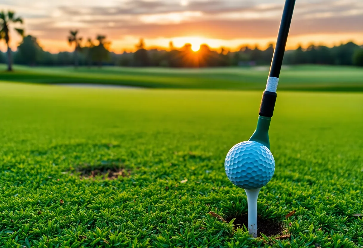 Gannon Municipal Golf Course at sunset