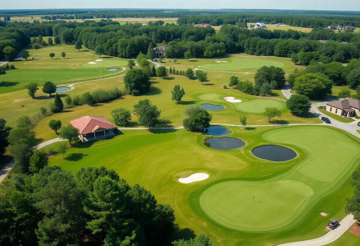 A picturesque golf course in a charming South Carolina town