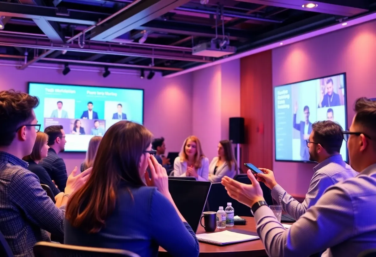 Participants engaging in an interactive webinar session