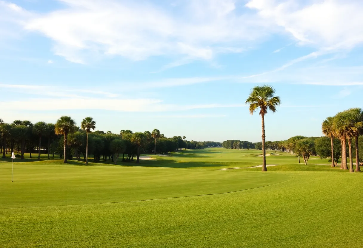 Scenic view of a golf course in Myrtle Beach, South Carolina