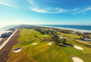Aerial view of Myrtle Beach golf courses