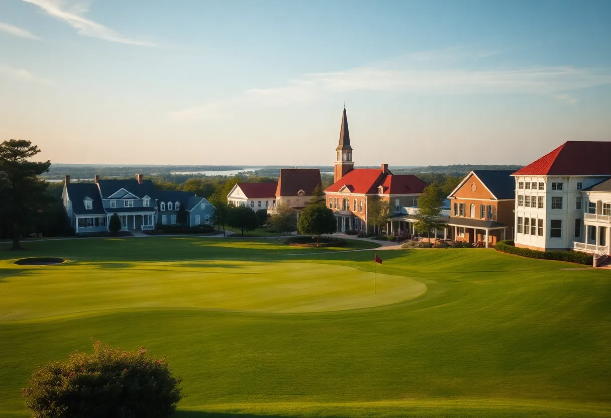 Golf course in a charming South Carolina small town