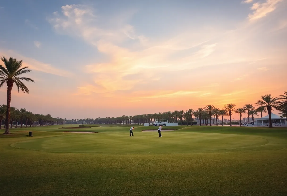 Golfers competing at the 2026 Dubai Invitational at Dubai Creek Resort