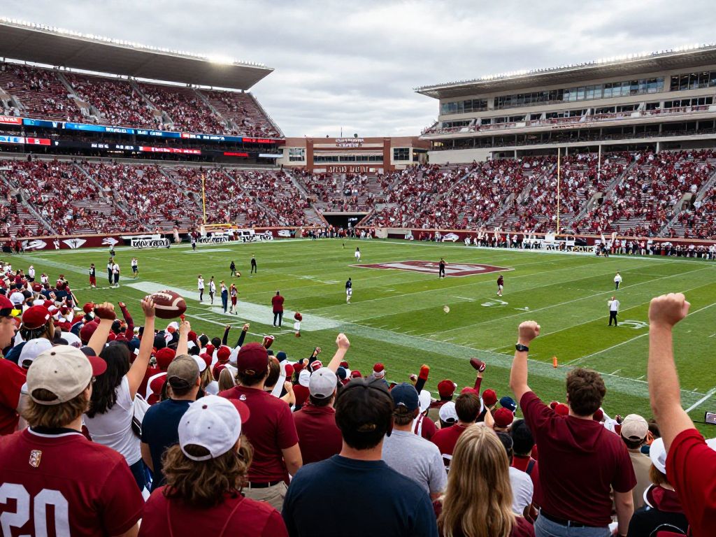 Western Michigan Broncos celebrating victory at Myrtle Beach Bowl