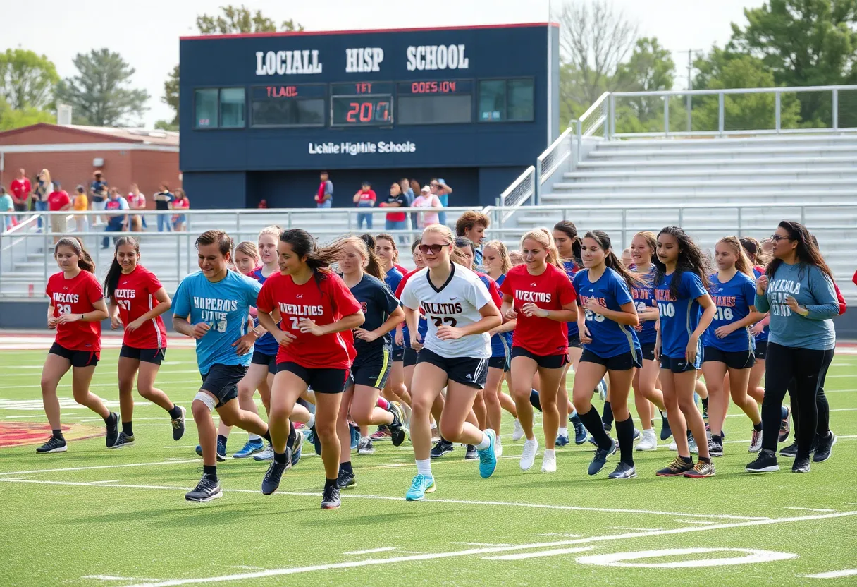 Athletes from Carolina Forest High School in action during a sporting event