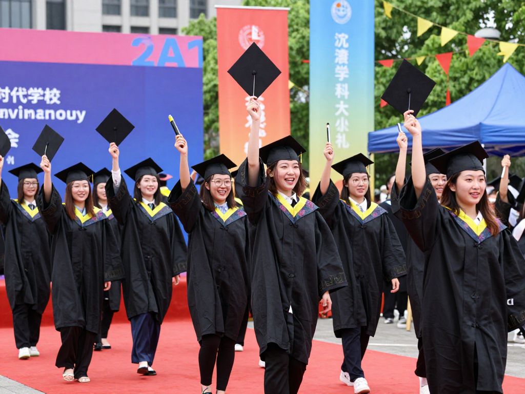 Graduates celebrating at Clemson University graduation ceremony