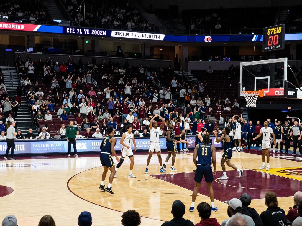 Celebration of Coastal Carolina women's basketball team after a game