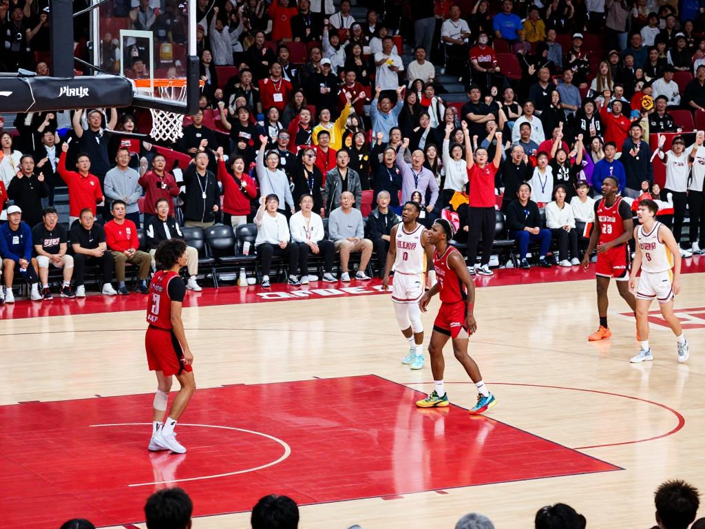 Coastal Carolina men's basketball team in action during a game.