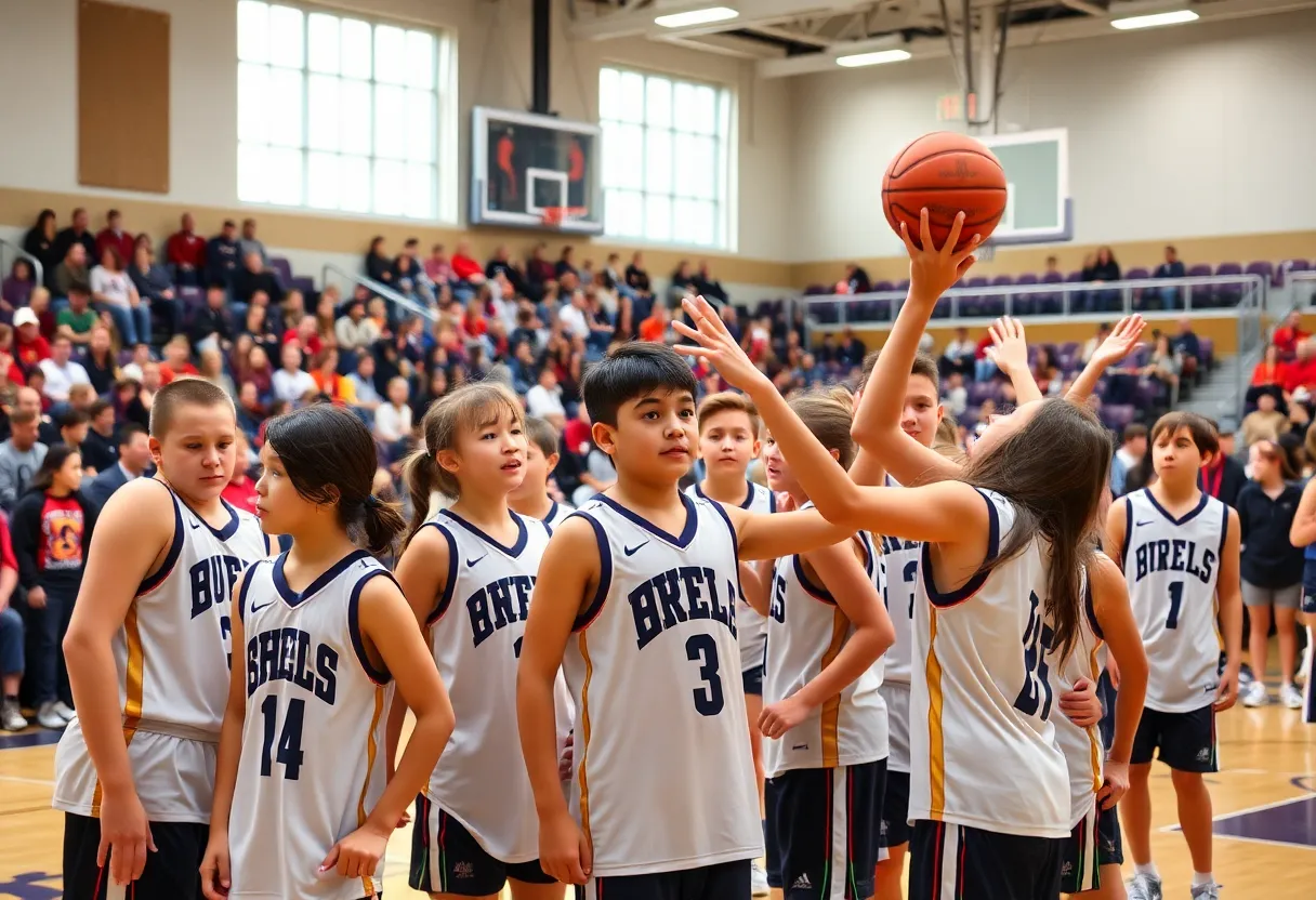 Conway High School basketball team in action on the court