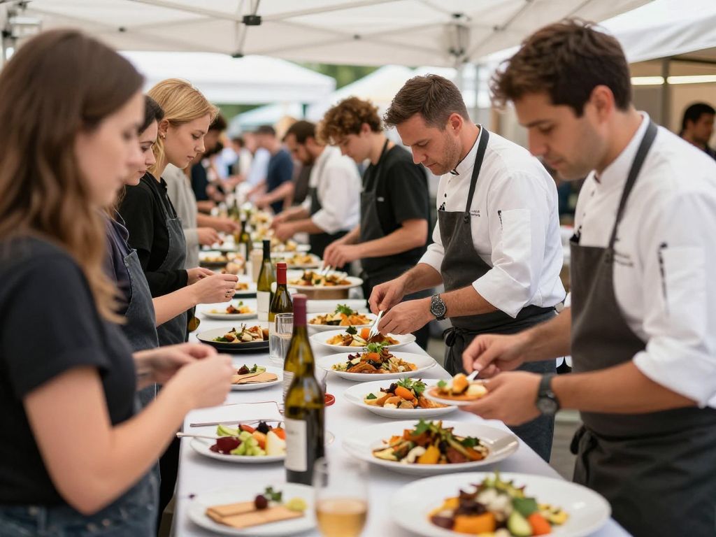 Culinary event with chefs and diverse dishes in Myrtle Beach