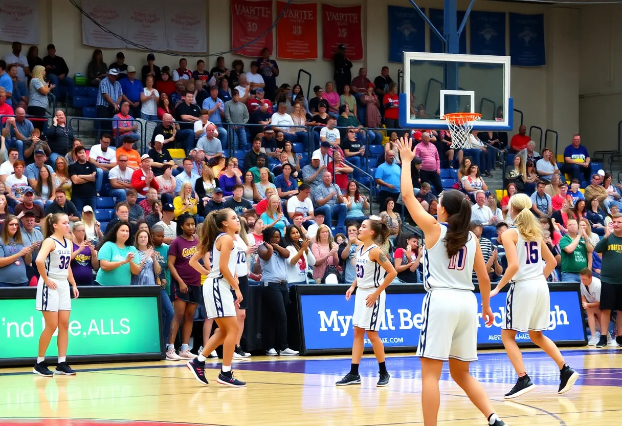 Girls' high school basketball teams competing at the Girls' Beach Ball Classic