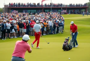 A vibrant scene depicting thrilling golf action during the 2025 season.