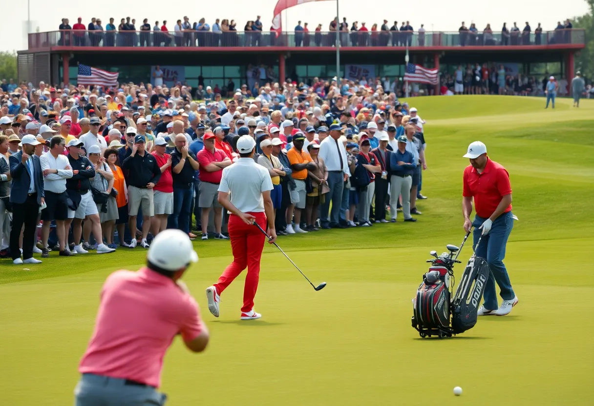 A vibrant scene depicting thrilling golf action during the 2025 season.