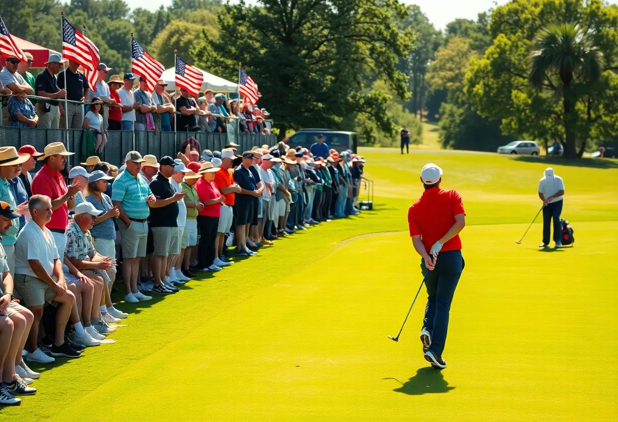Players participating in a golf tournament on December 19, 2025.