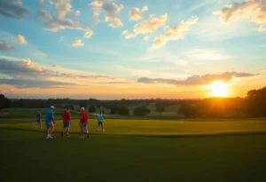 Families enjoying a joyful day on the golf course in 2025.