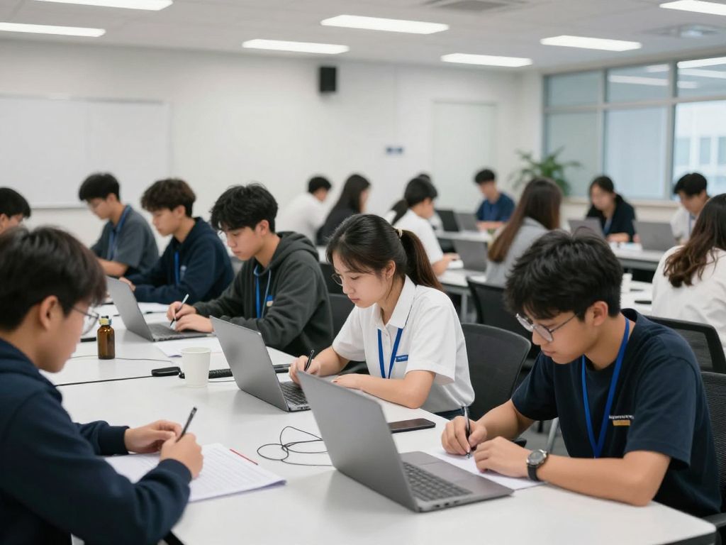 Students participating in workforce training at HGTC