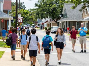 A vibrant community scene in Horry County with people and local businesses.
