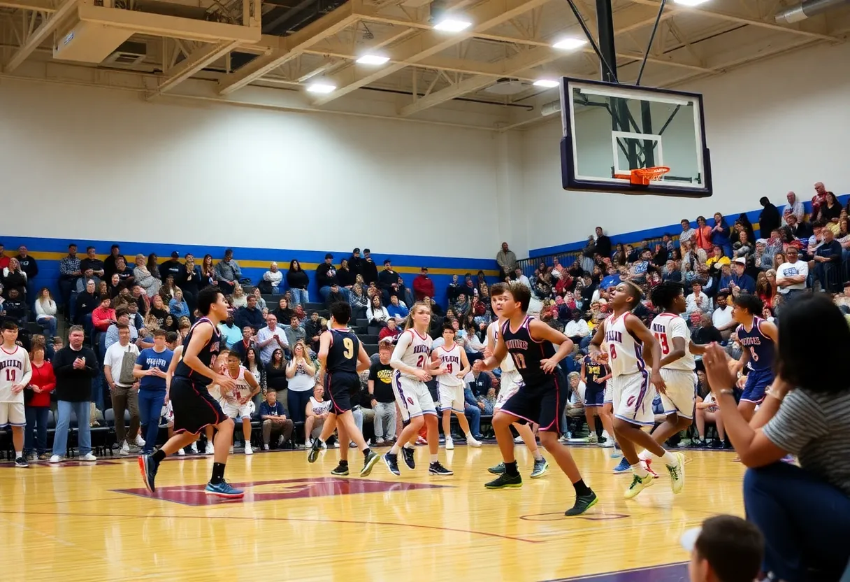 Loris Lions basketball team in action against the North Myrtle Beach Chiefs.