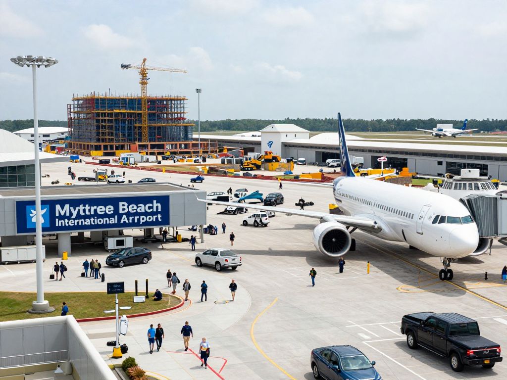 Expansion construction at Myrtle Beach International Airport