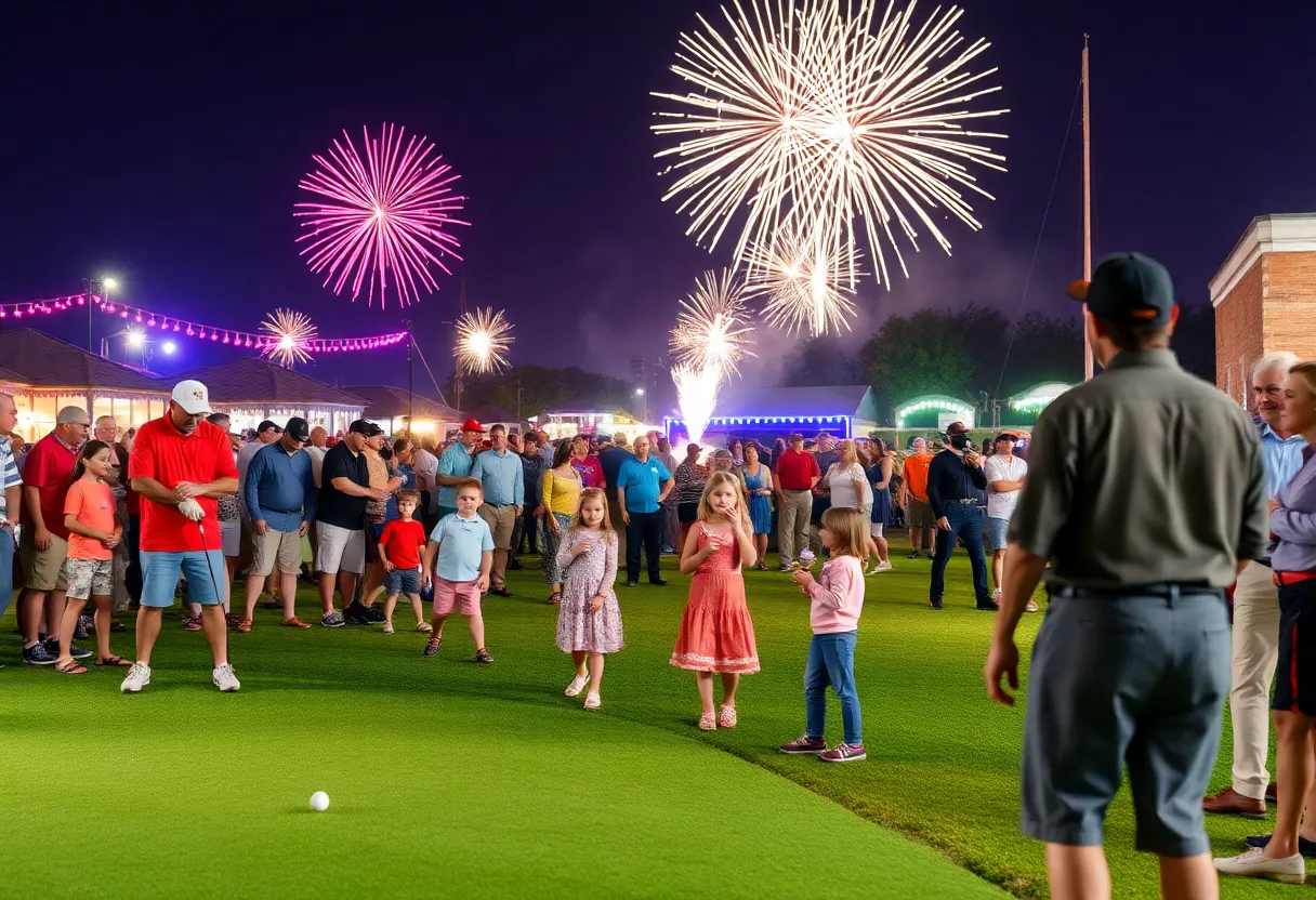 Families celebrating in Myrtle Beach during America 250 with golf activities