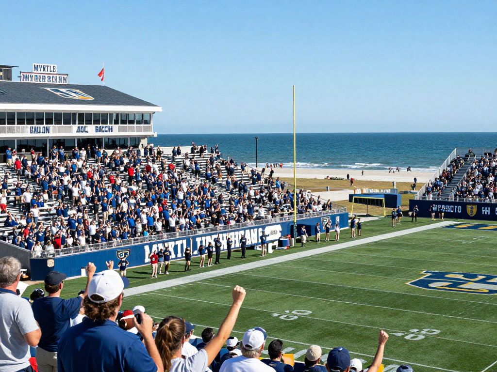 Collegiate football game at the Myrtle Beach Bowl