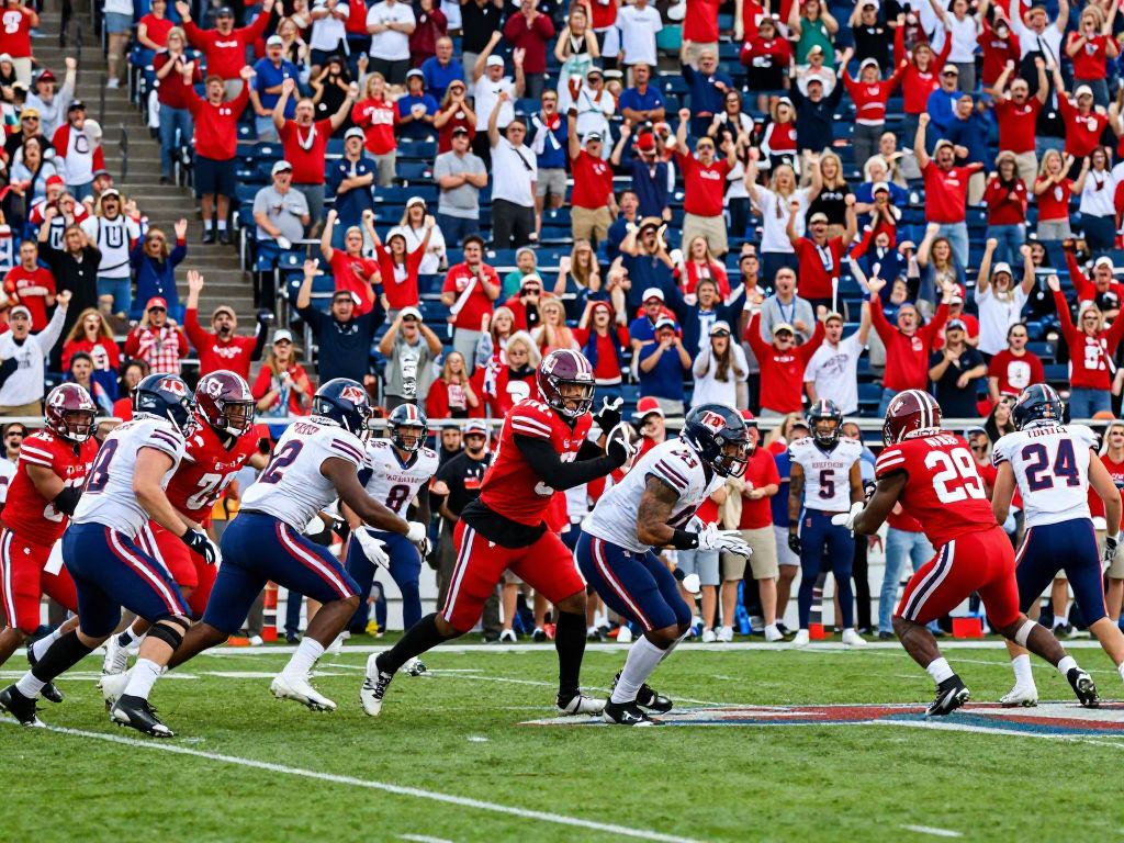 College football players competing in the Myrtle Beach Bowl