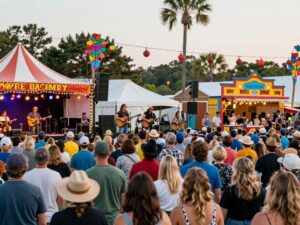 Crowd enjoying a performance at the Myrtle Beach Country Music Festival