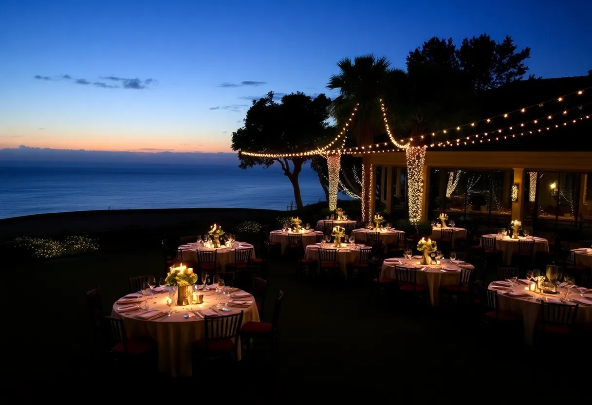 Gala event setup at Myrtle Beach Golf Club