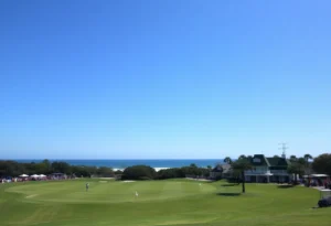 View of a golf course during the Myrtle Beach Golf Tournament