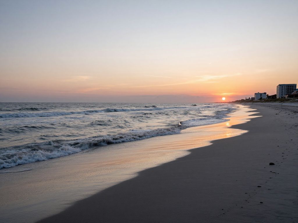 Scenic view of Myrtle Beach during sunset