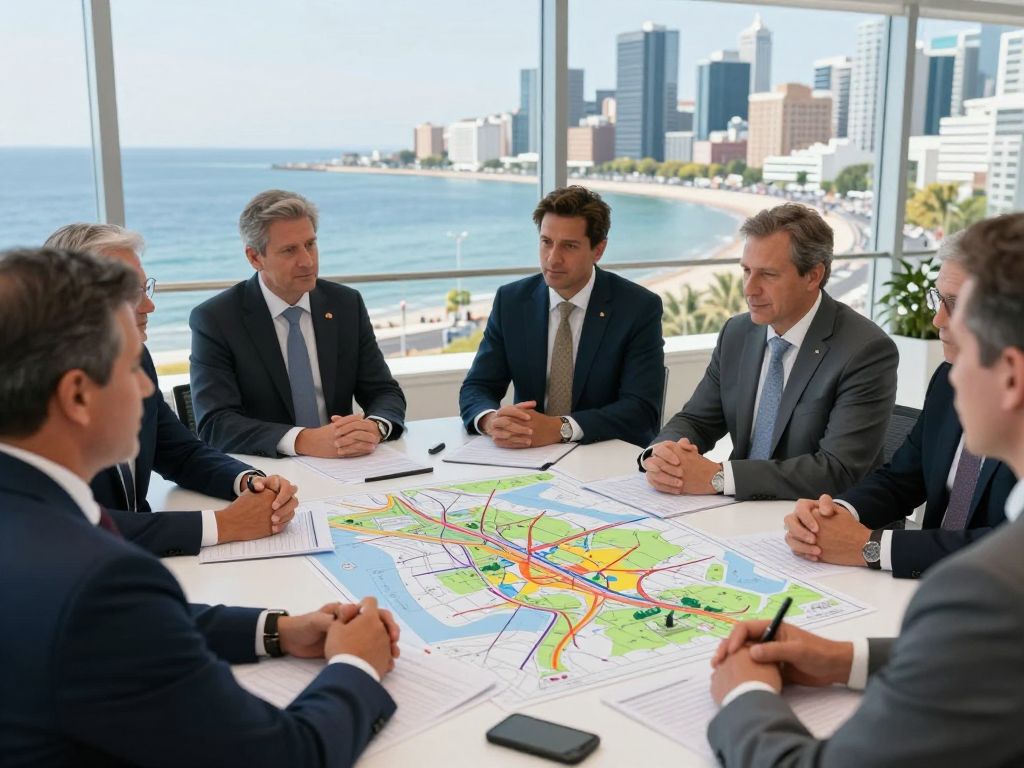 City planners at a Myrtle Beach meeting discussing future zoning and development.