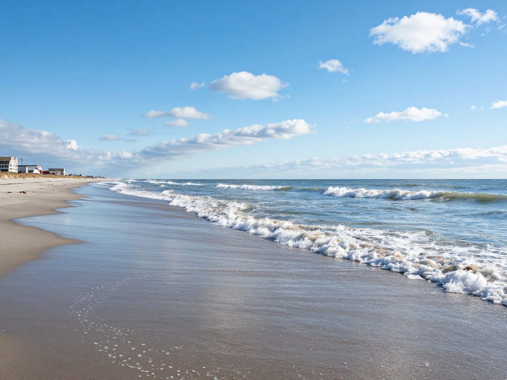 Winter day at Myrtle Beach with clear skies