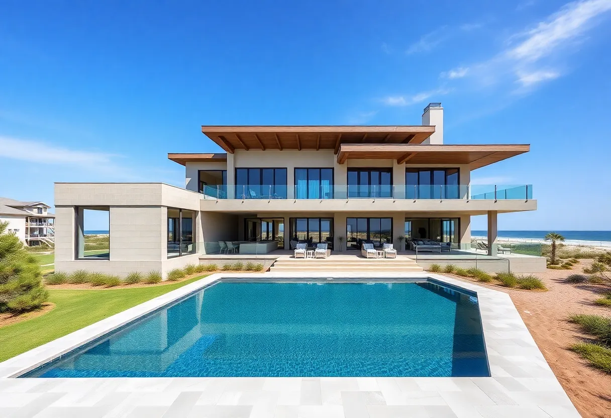 Construction site of a luxury home on the Golden Mile in Myrtle Beach