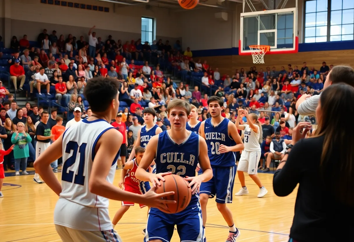 North Myrtle Beach Chiefs basketball team playing during a game